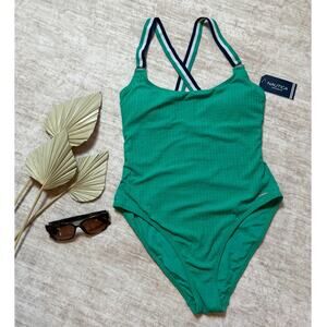 NAUTICA Green Women's One-Piece Bathing Suit New with Tags